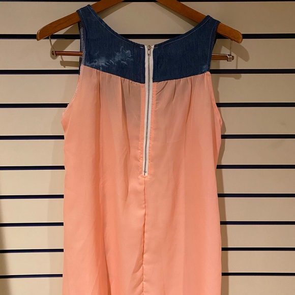 Pink & denim summer dress in small - Picture 2 of 4